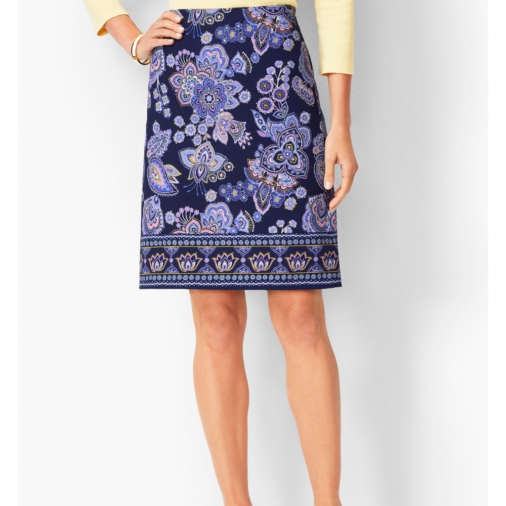 Lively, paisley, print in classic indigo, blue   with a touch of stretch